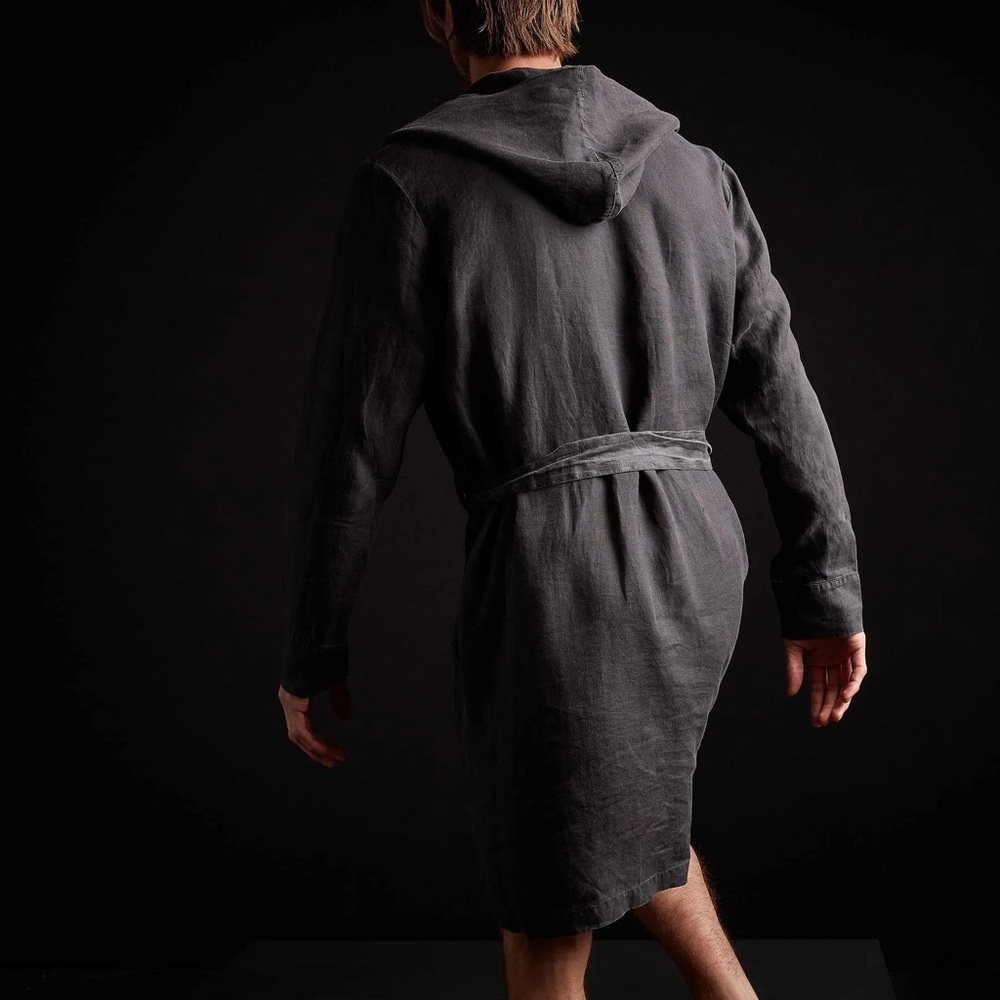 James Perse Linen Robe - Picture 2 of 10